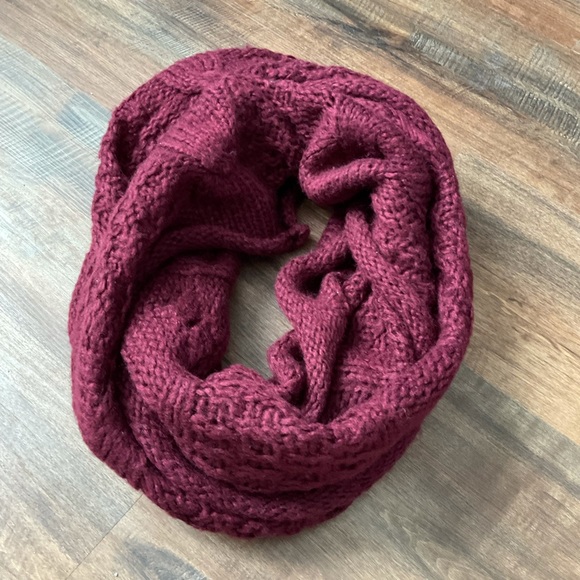 Burgundy Infinity Scarf - Picture 2 of 5